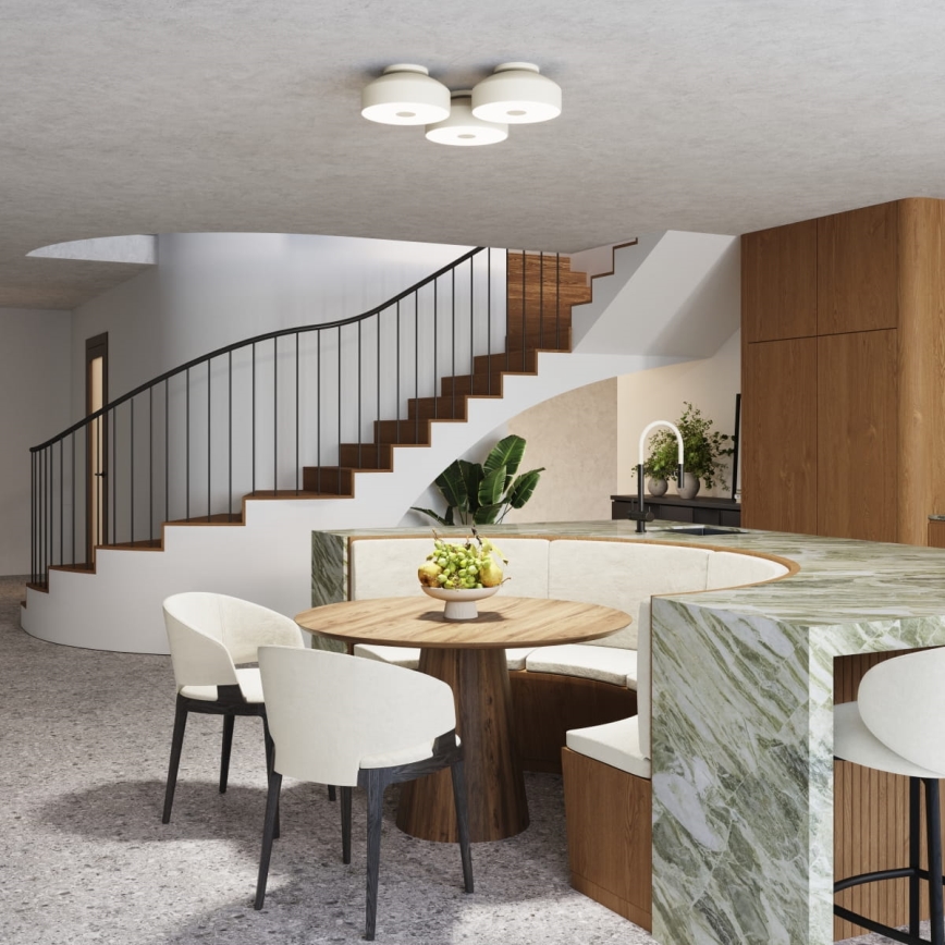 Deckenleuchte OMIQ 4xE27/15W/230V, Ø 30 cm, cremefarben