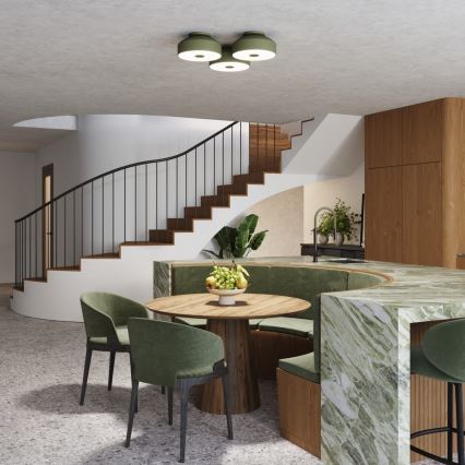 Deckenleuchte OMIQ 4xE27/15W/230V pr. 30 cm grün