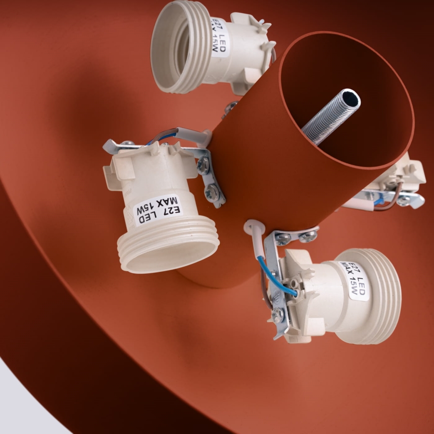 Deckenleuchte OMIQ 4xE27/15W/230V Ø 30 cm rot