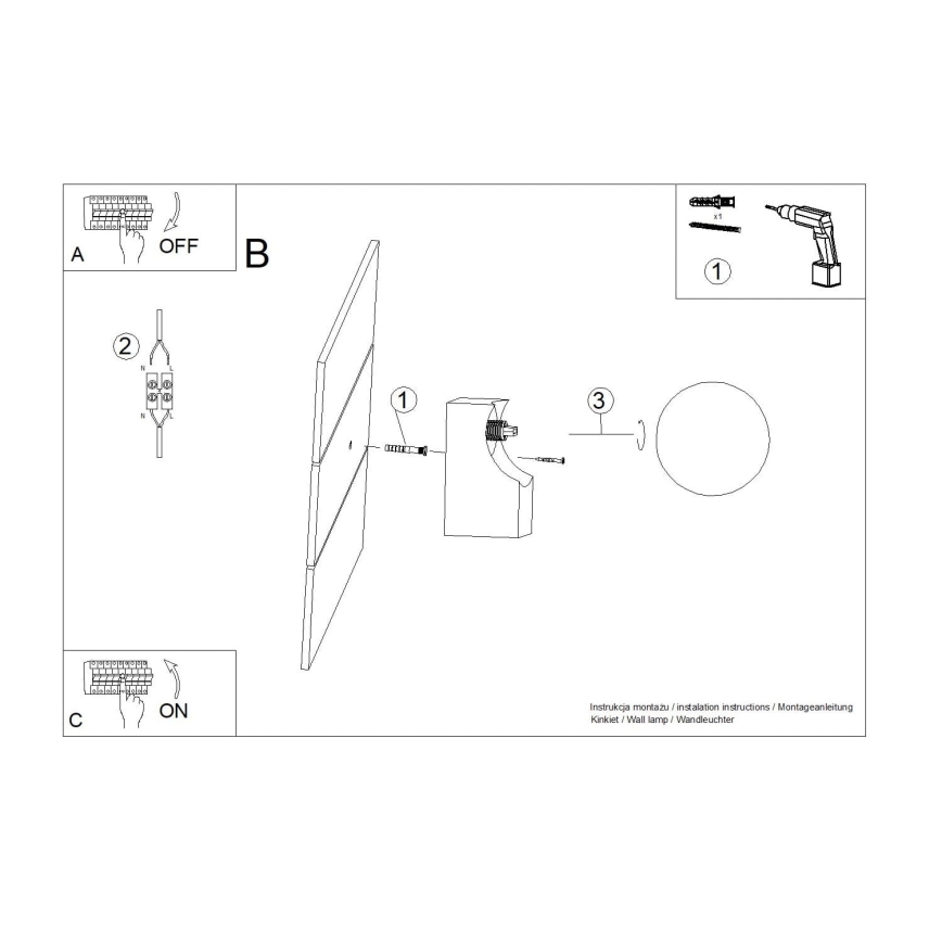 Wandleuchte BULBO 1xG9/8W/230V Buche/weiß
