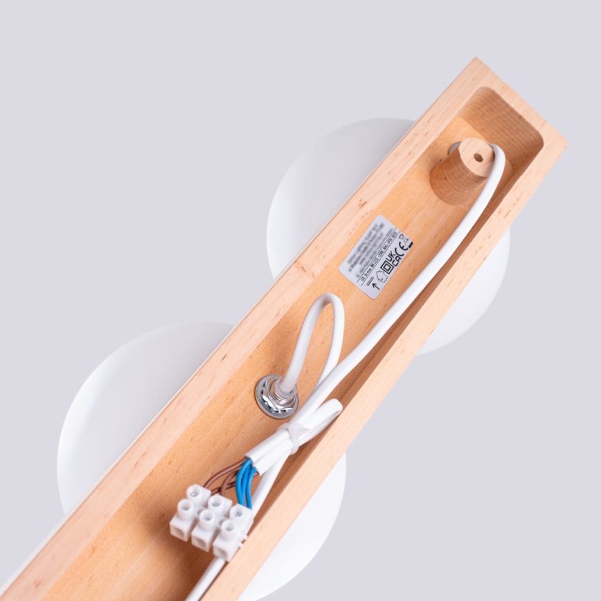 Deckenleuchte BULBO 3xG9/8W/230V Buche/weiß