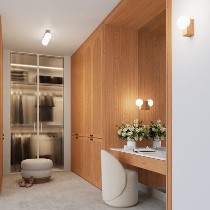 Deckenleuchte BULBO 4xG9/8W/230V Buche/weiß