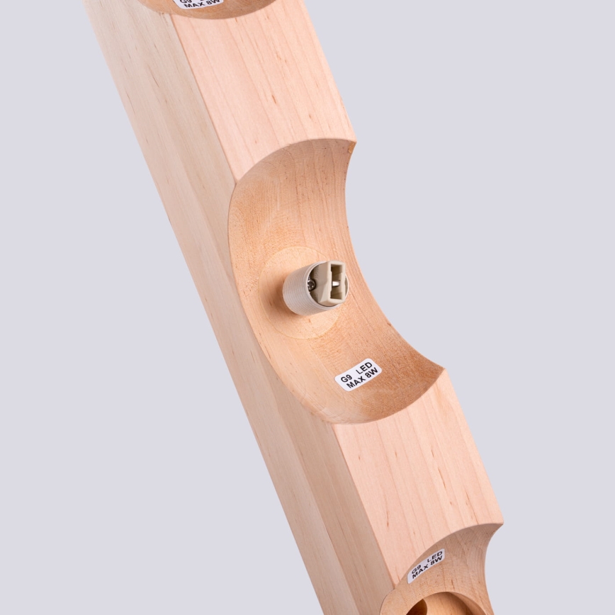 Deckenleuchte BULBO 4xG9/8W/230V Buche/weiß