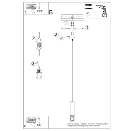 Hängeleuchte LAMI 1xGU10/10W/230V weiß