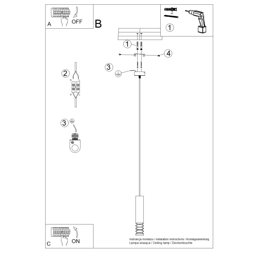 Hängeleuchte LAMI 1xGU10/10W/230V weiß