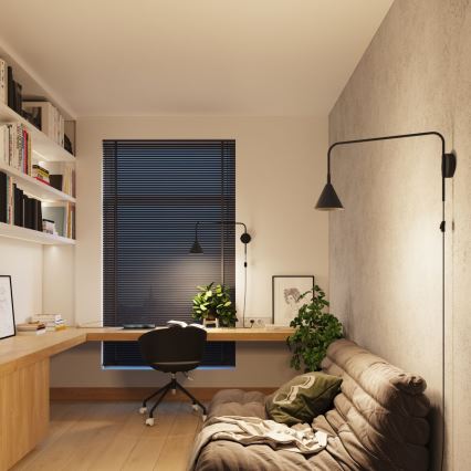 Wandleuchte NOX 1xE14/10W/230V schwarz