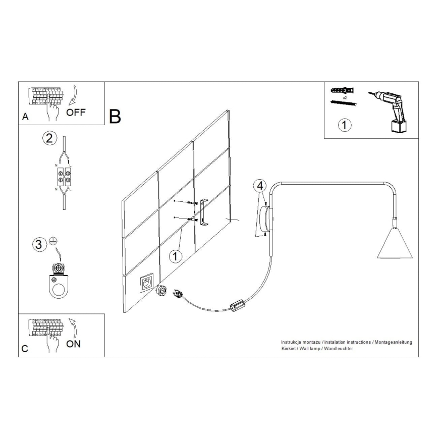 Wandleuchte NOX 1xE14/10W/230V grün