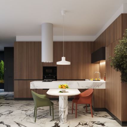 Hängeleuchte BILO 1xE27/15W/230V d 35 cm weiß