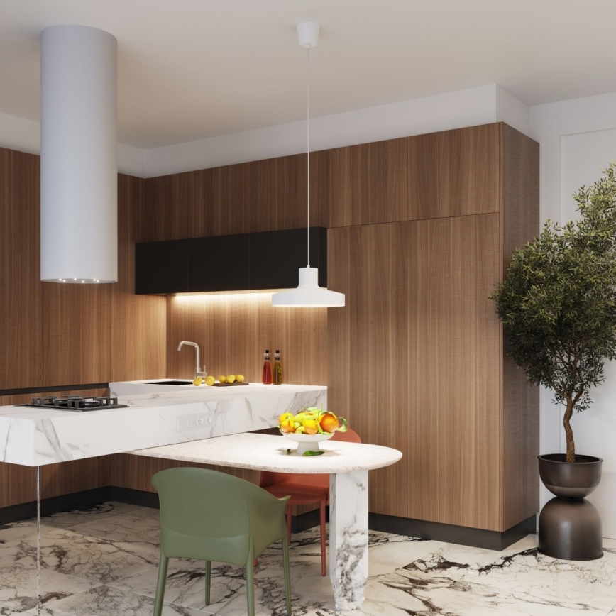 Hängeleuchte BILO 1xE27/15W/230V d 35 cm weiß