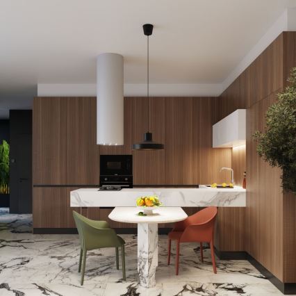 Hängeleuchte BILO 1xE27/15W/230V d 35 cm schwarz