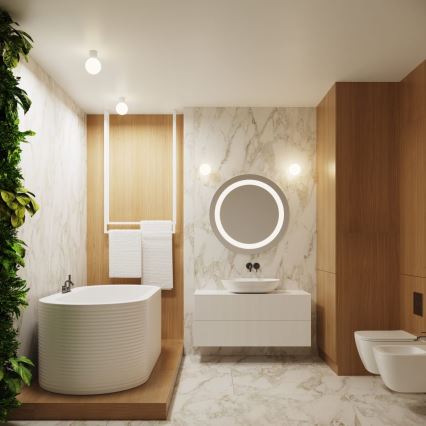 Badezimmer-Wandleuchte HALO 1xG9/8W/230V d 12 cm IP44 weiß