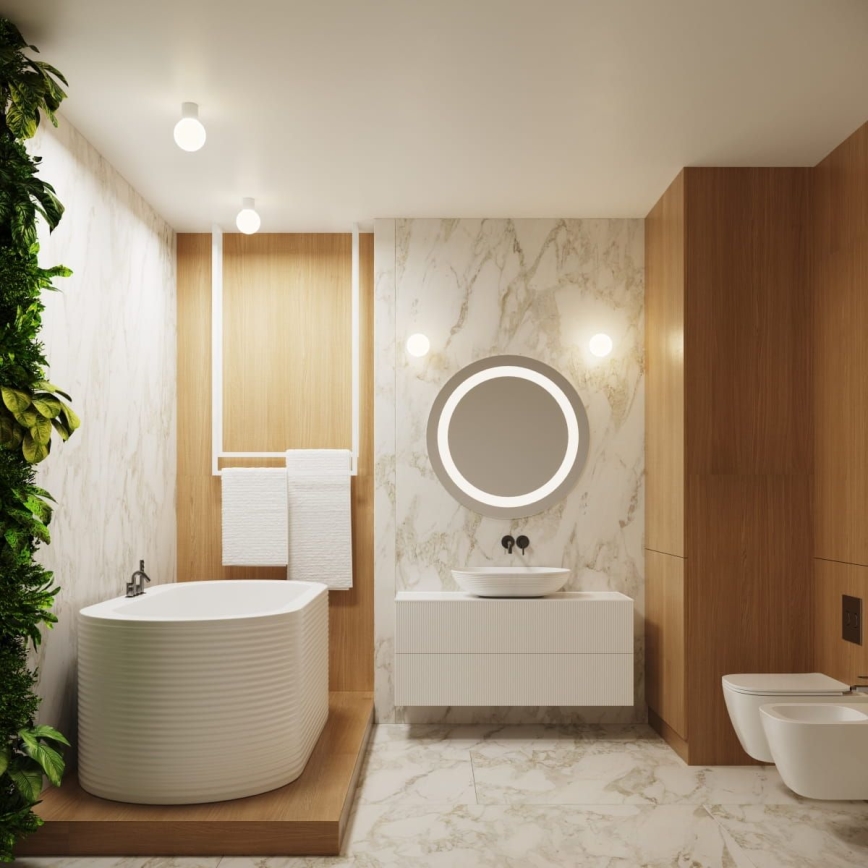 Badezimmer-Wandleuchte HALO 1xG9/8W/230V d 12 cm IP44 weiß