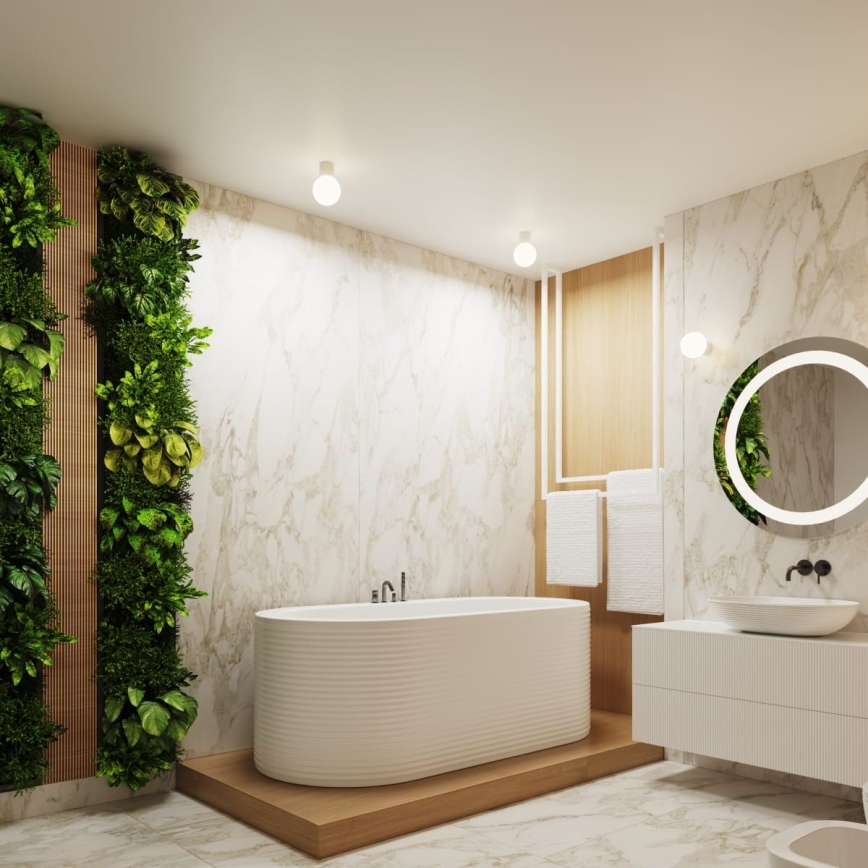 Badezimmer-Wandleuchte HALO 1xG9/8W/230V d 12 cm IP44 weiß