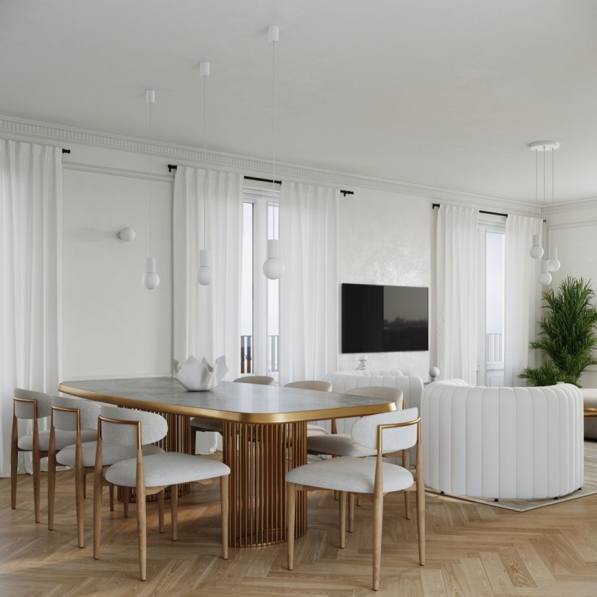 Hängeleuchte HALO 1xG9/8W/230V d 12 cm weiß