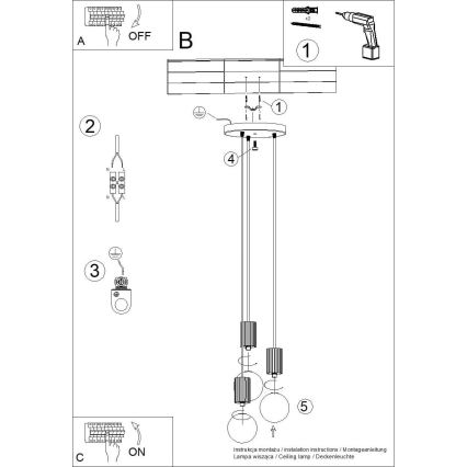 Hängeleuchte HALO 3xG9/8W/230V d 25 cm weiß