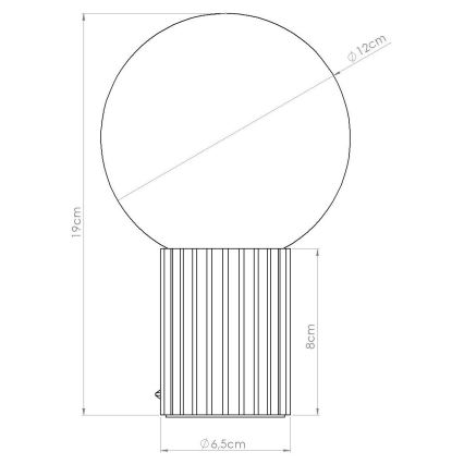 Tischleuchte HALO 1xG9/8W/230V d 12 cm weiß