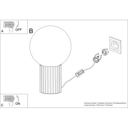 Tischleuchte HALO 1xG9/8W/230V d 12 cm weiß