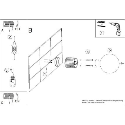 Badezimmer-Wandleuchte HALO 1xG9/8W/230V d 12 cm IP44 schwarz