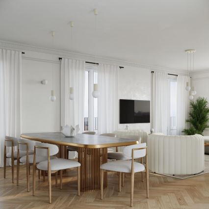 Hängeleuchte HALO 1xG9/8W/230V d 12 cm cremefarben