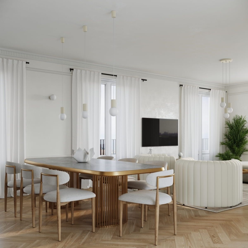 Hängeleuchte HALO 1xG9/8W/230V d 12 cm cremefarben