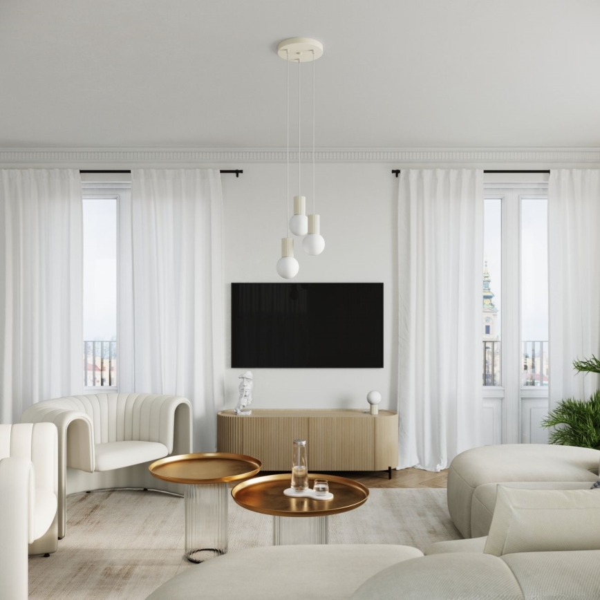 Tischleuchte HALO 1xG9/8W/230V d 12 cm cremefarben