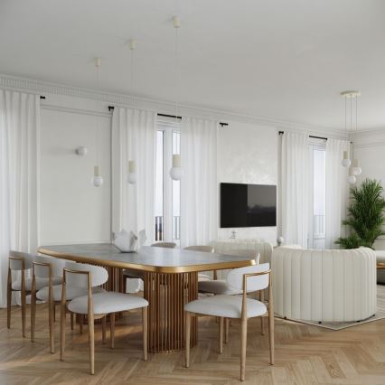 Tischleuchte HALO 1xG9/8W/230V d 12 cm cremefarben