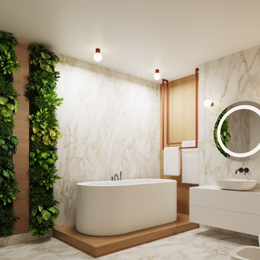 Badezimmer-Wandleuchte HALO 1xG9/8W/230V d 12 cm IP44 orange