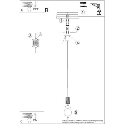 Hängeleuchte HALO 1xG9/8W/230V d 12 cm orange