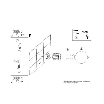 Badezimmer-Wandleuchte HALO 1xG9/8W/230V d 12 cm IP44 braun