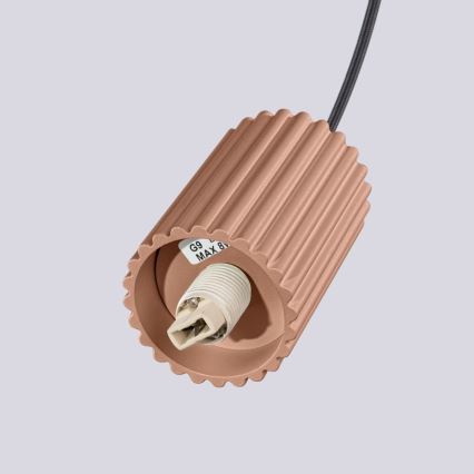 Hängeleuchte HALO 1xG9/8W/230V d 12 cm braun