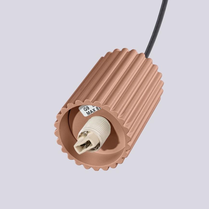 Hängeleuchte HALO 1xG9/8W/230V d 12 cm braun