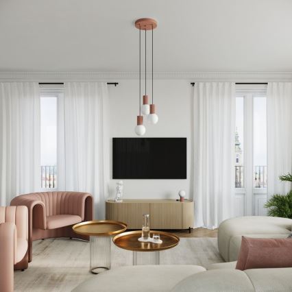 Hängeleuchte HALO 3xG9/8W/230V d 25 cm braun