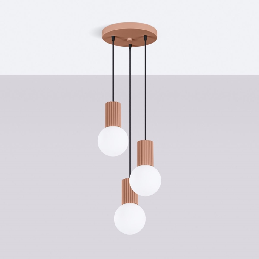 Hängeleuchte HALO 3xG9/8W/230V d 25 cm braun