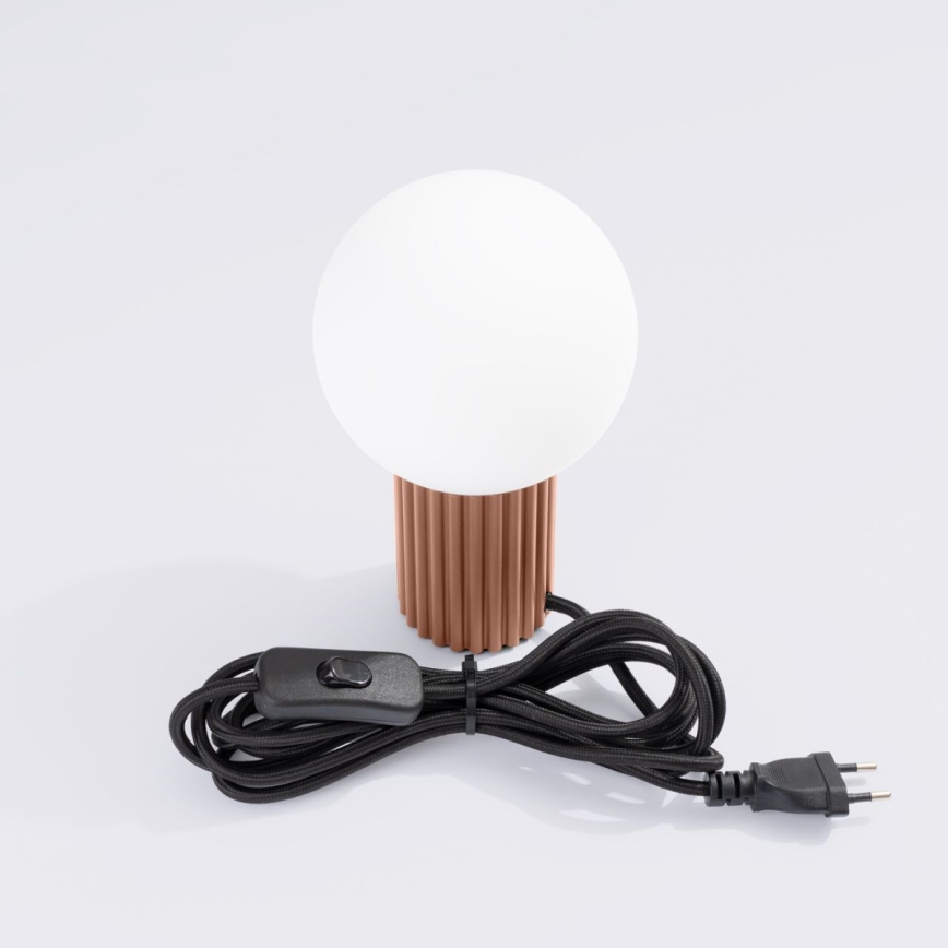 Tischleuchte HALO 1xG9/8W/230V d 12 cm braun