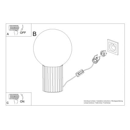 Tischleuchte HALO 1xG9/8W/230V d 12 cm beige