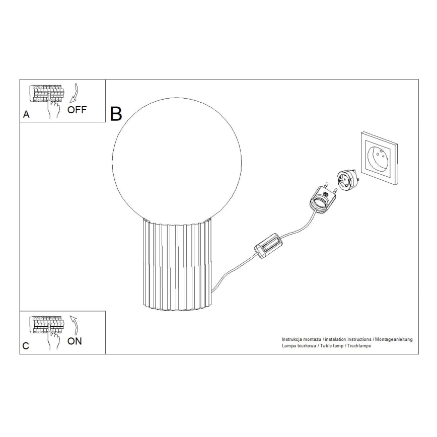 Tischleuchte HALO 1xG9/8W/230V d 12 cm beige