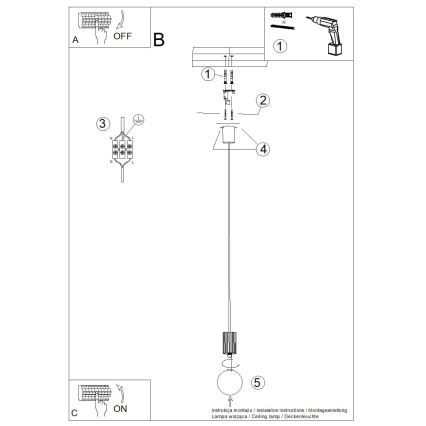 Hängeleuchte HALO 1xG9/8W/230V d 12 cm rot