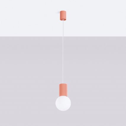 Hängeleuchte HALO 1xG9/8W/230V d 12 cm rosa