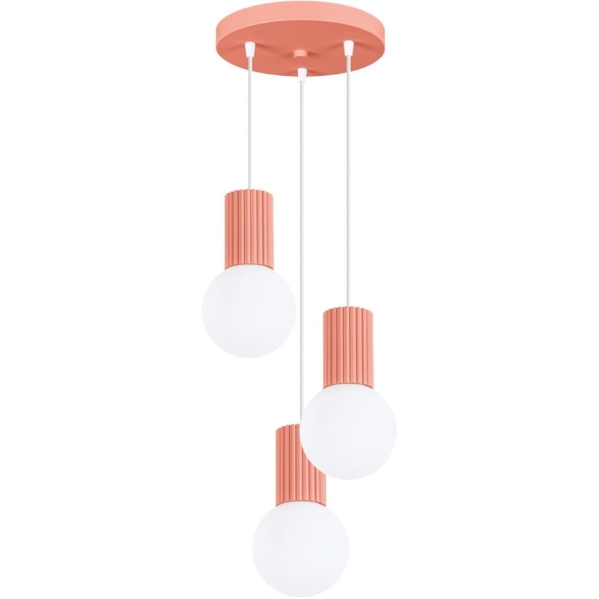 Hängeleuchte HALO 3xG9/8W/230V d 25 cm rosa