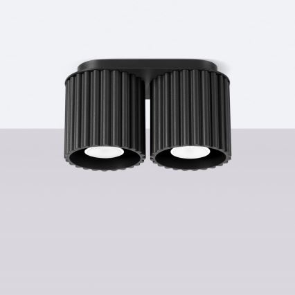 Deckenstrahler AURA 2xGU10/10W/230V schwarz
