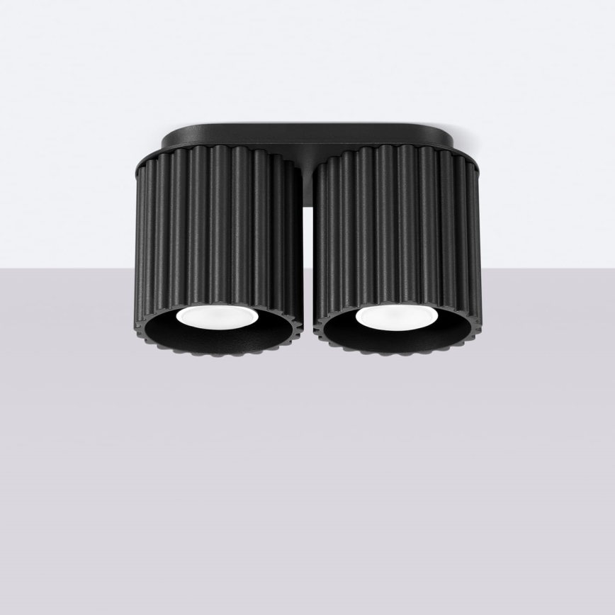 Deckenstrahler AURA 2xGU10/10W/230V schwarz