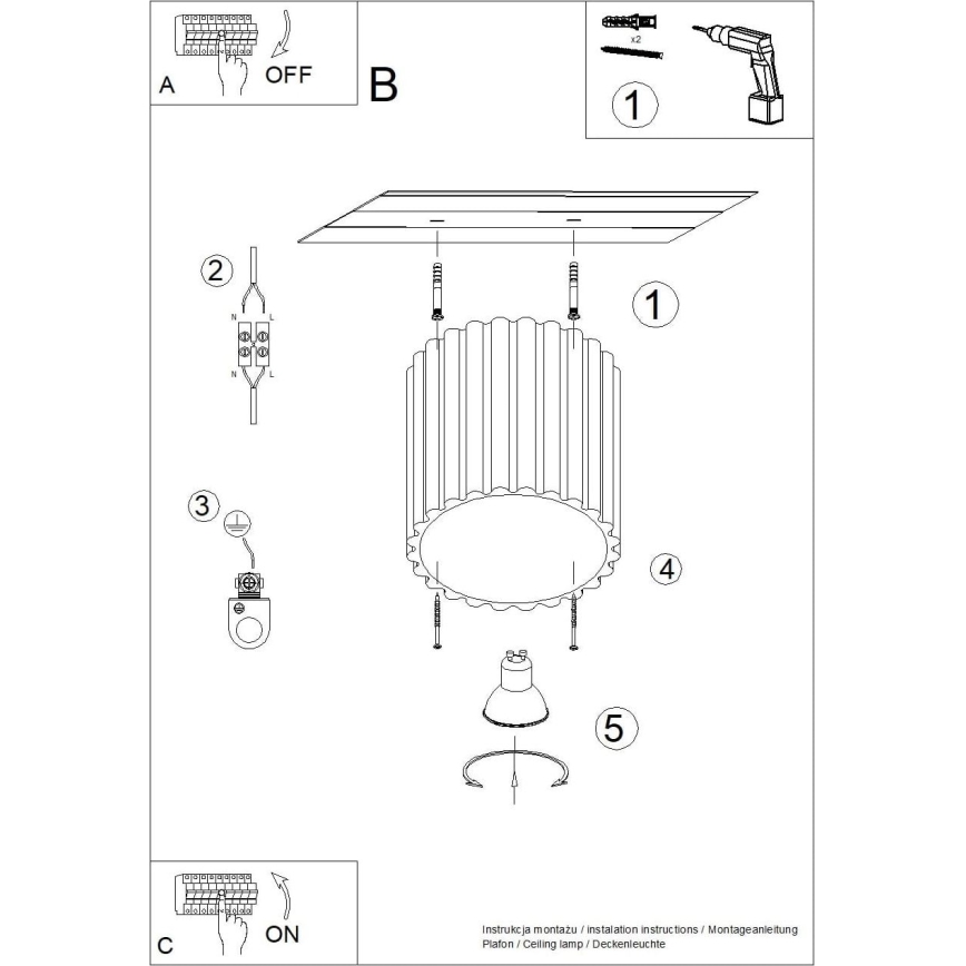 AURA Spotleuchte 1xGU10/10W/230V 10 cm blau