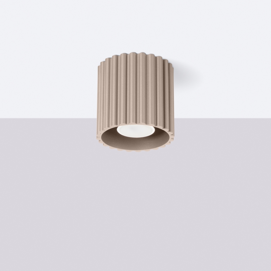 Spotleuchte AURA 1x GU10/10W/230V 10 cm taupe