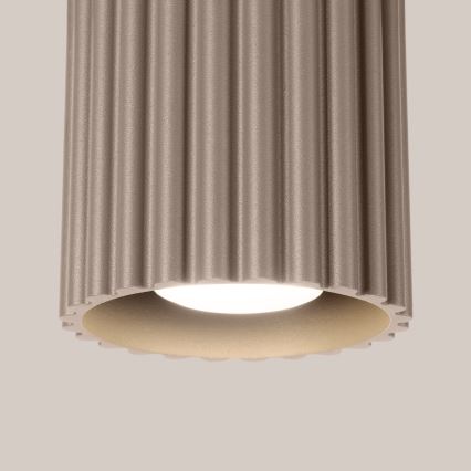 Spotleuchte AURA 1x GU10/10W/230V 10 cm taupe