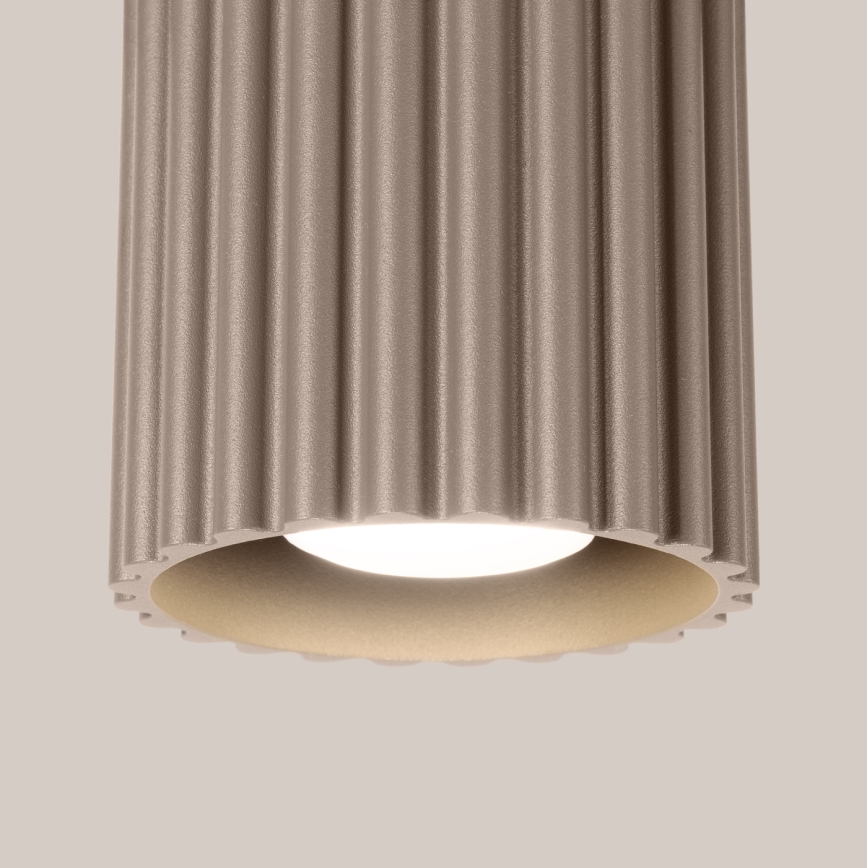 Spotleuchte AURA 1x GU10/10W/230V 10 cm taupe