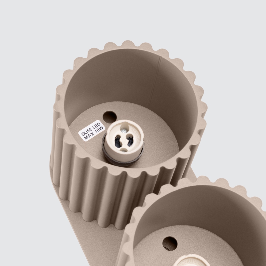 Deckenspot AURA 2xGU10/10W/230V taupe