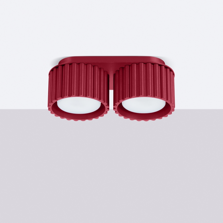 Einbaustrahler AURA 2xGX53/10W/230V rot