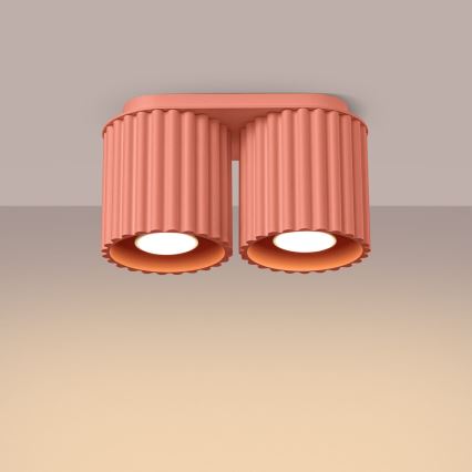 Spotleuchte AURA 2xGU10/10W/230V rosa