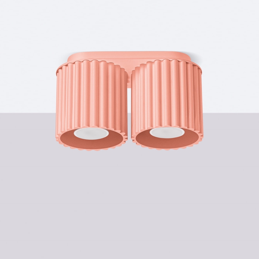 Spotleuchte AURA 2xGU10/10W/230V rosa