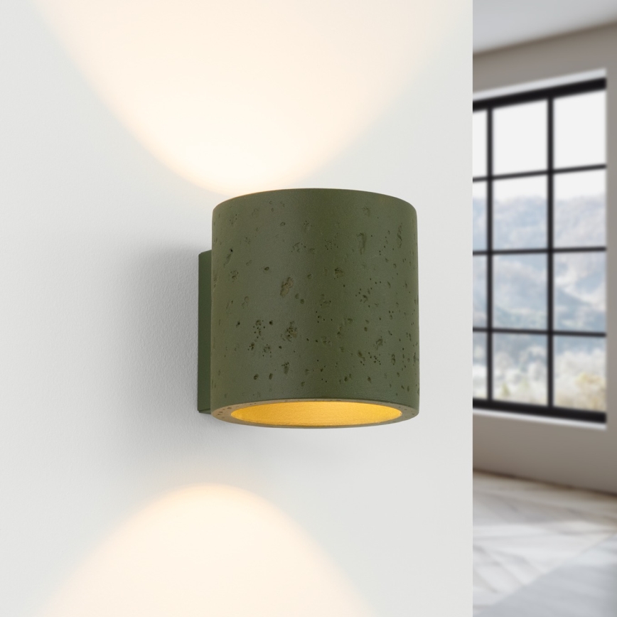 Wand-Spotleuchte ORBIS 1xG9/8W/230V Beton/Grün